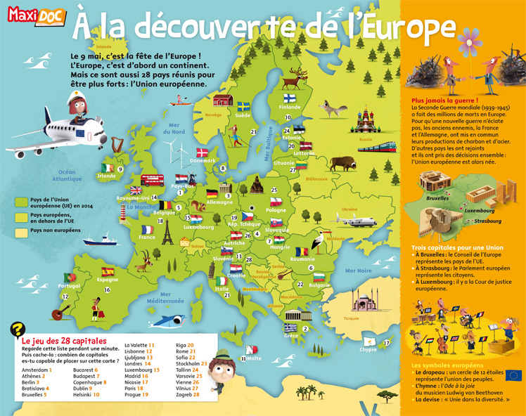 Maxi Doc - À la découverte de l'Europe - Images Doc - Mai 2014 - © Illustrations : Nicolas Francescon.