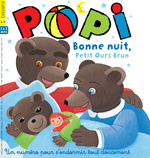 couverture Popi novembre 2013 'Bonne nuit Petit Ours Brun'