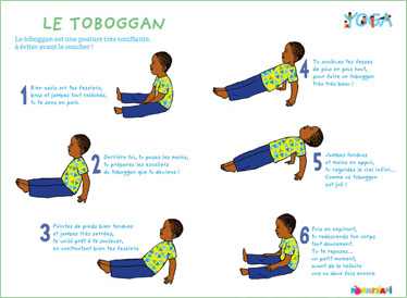 Yoga : cinq postures faciles pour un atelier yoga en famille - Supplément pour les parents du magazine Pomme d'Api de mai 2015 - Illustrations Ilya Green