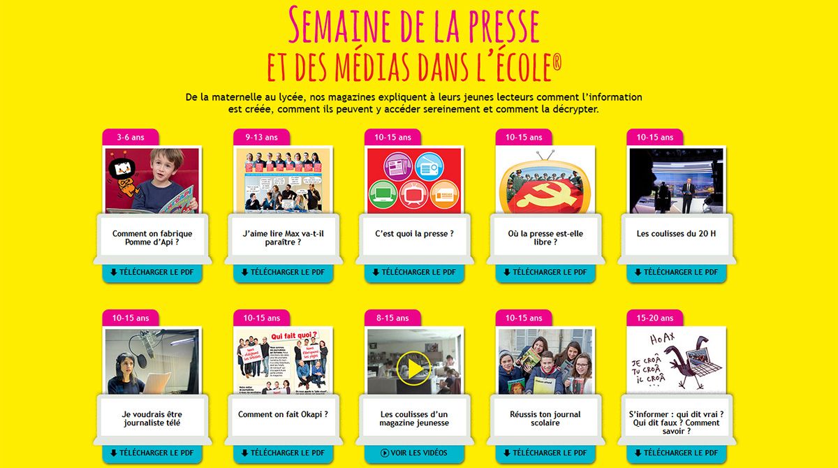 Semaine de la presse et des médias dans l'école