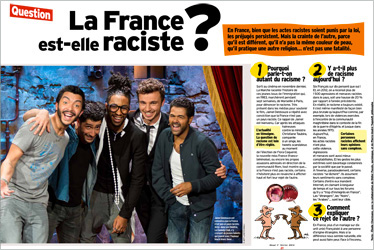 “La France est-elle raciste ?” Les préjugés, la crainte de l’autre… Pourquoi parle-t-on autant de racisme en France ? Une question traitée par le magazine Okapi (février 2014)