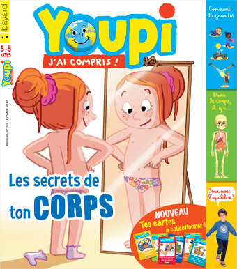 Couverture du magazine Youpi, n° 349, octobre 2017 - Les secrets du corps