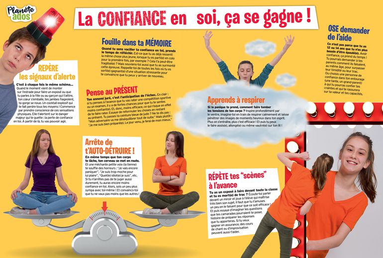 Planète ado : “La confiance en soi, ça se gagne”, extrait du magazine Okapi, n°1060, 15 janvier 2018.