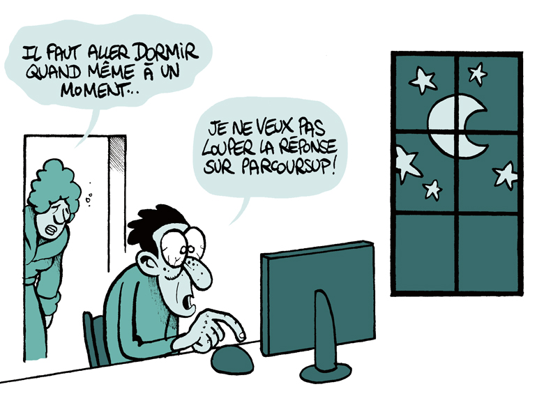 “Je veux comprendre Parcoursup - 24 questions-réponses pour être sûr(e) de vos choix”, hors-série Phosphore “Études Sup, le guide 2019”. Texte : Guillaume Ouattara. Illustrations : Fabrice Erre.