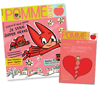 Couverture du magazine Pomme d'Api n°639, mai 2019, et son supplément pour les parents.