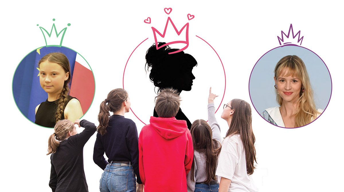 Silhouette de profil : AdobeStock ; Angèle : ABACAPRESS ; Greta Thunberg : SIPA ; Ados : Patrice Eglin.