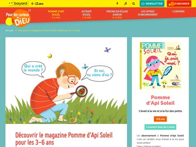 écran du site pommedapisoleil.com