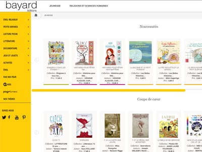 écran du site bayard-editions.com