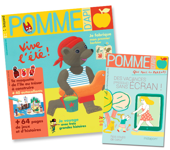 Magazine Pomme d'Api de juillet 2020.