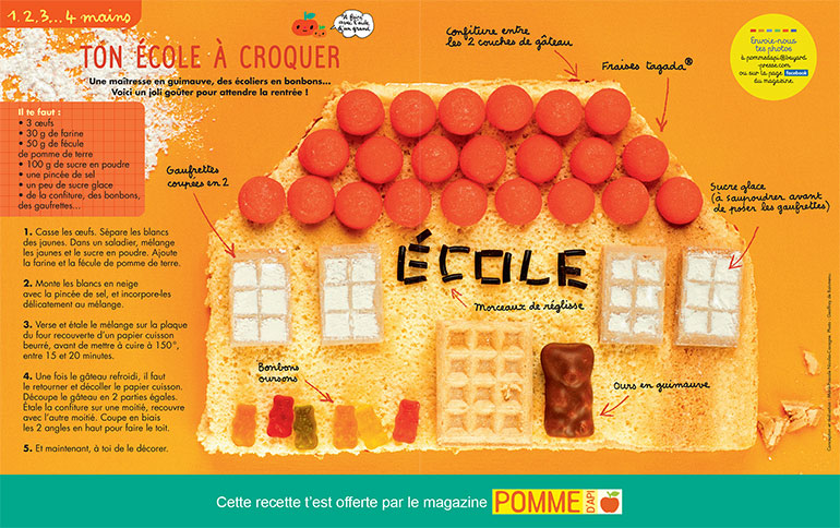 “Ton école à croquer”, Pomme d'Api n°655, septembre 2020. Conception et réalisation : Marie-Pascale Nicolas-Cocagne. Photo : Geoffroy de Boismenu.