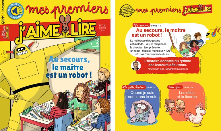 Au sommaire du magazine “Mes premiers J'aime lire”, n°218, octobre 2020