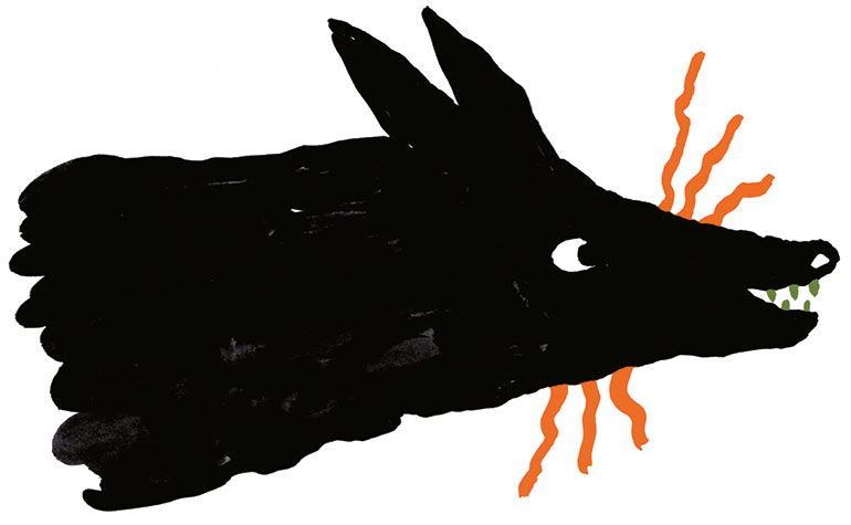 “La peur du loup”, supplément pour les parents du magazine Pomme d'Api n°657, novembre 2020. Texte : Joséphine Lebard. Illustration : Marie Assénat.