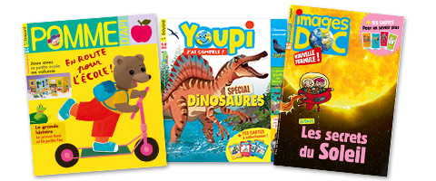 Magazines Bayard Jeunesse : Pomme d'Api - Youpi - Images Doc