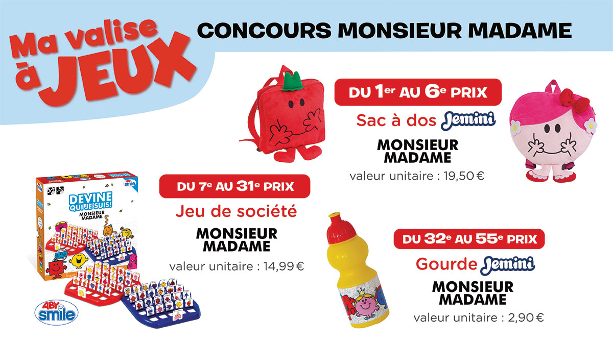 Concours Monsieur Madame - Ma Valise à jeux numéro 28