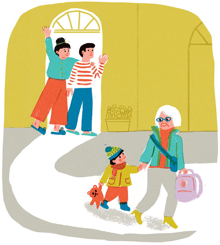 “Leurs premières fois (presque) sans nous”, supplément pour les parents du magazine Pomme d’Api n°660, février 2021. Texte : Joséphine Lebard. Illustrations : Lucia Calfapietra.﻿