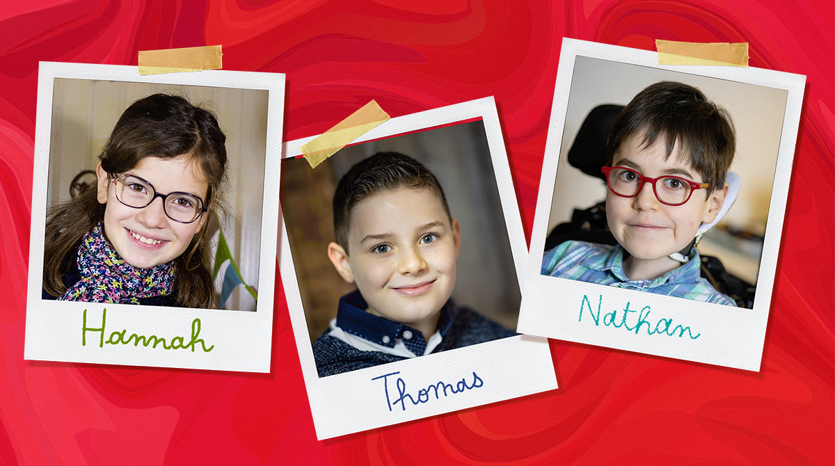 Dossier Mon handicap. Hannah, Thomas et Nathan. Photos : Thomas Louapre (Hannah) et Benoît Teillet.