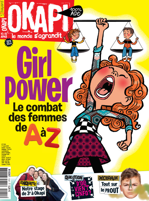 Okapi n°1041, 1er mars 2017 - Girl power - Le combat des femmes de A à Z