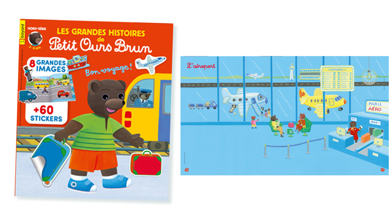 “Les Grandes Histoires de Petit Ours Brun - Bon voyage !”- 2-6 ans - 8 grandes images + 60 stickers