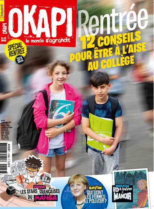 Couverture du magazine Okapi, n°1139, 1er septembre 2021