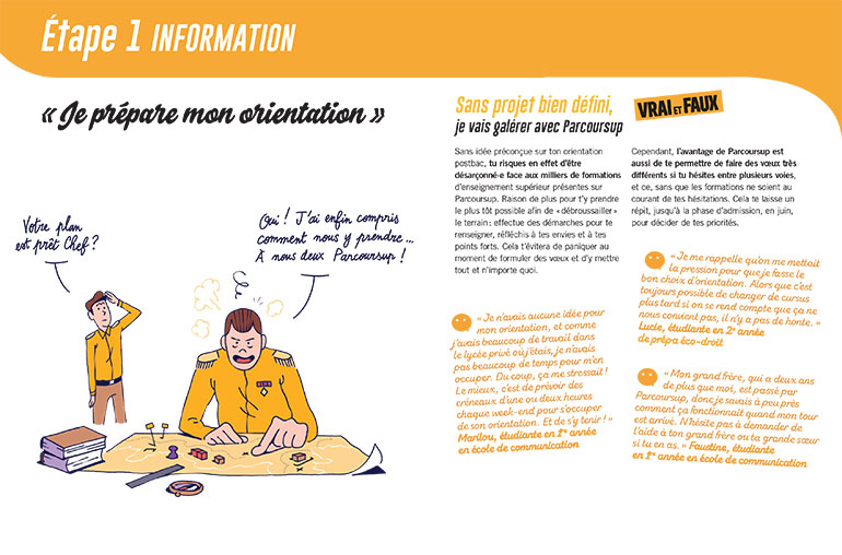 Étape d'information sur Parcoursup 2022. Phosphore, 1er février 2022. Illustration : Quentin Vijoux.