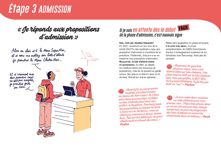 Admission à Parcoursup 2022. Phosphore, 1er février 2022. Illustration : Quentin Vijoux.