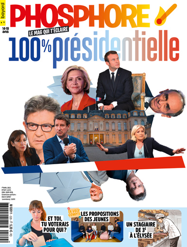 Couverture du magazine Phosphore 100% présidentielle - N°529, 1er avril 2022