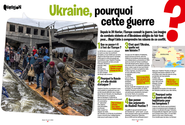 ”Ukraine, pourquoi cette guerre ?” - Okapi n°1154, 15 avril 2022