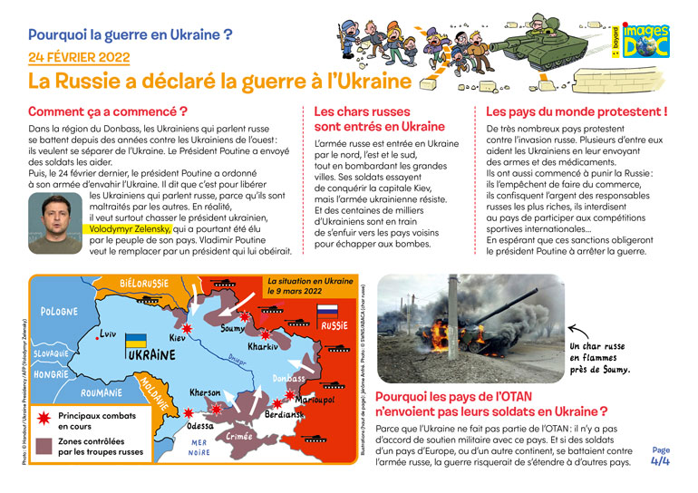 24 février 2022 : la Russie a déclaré la guerre à l’Ukraine