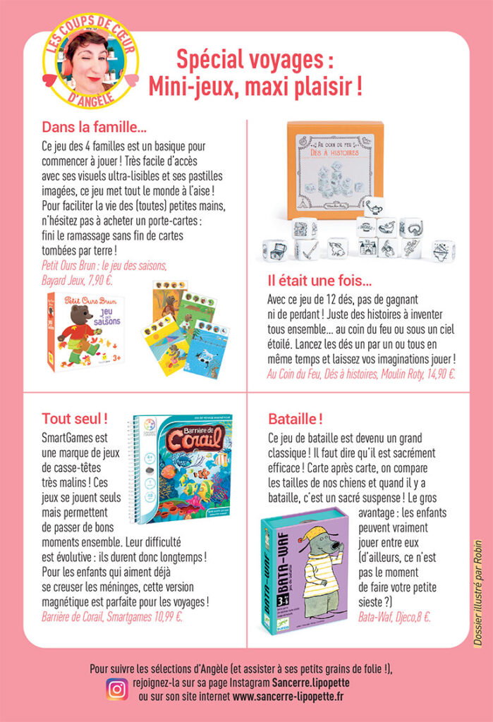 Jeux spécial voyage. Supplément pour les parents du magazine Pomme d'Api n°678, août 2022.