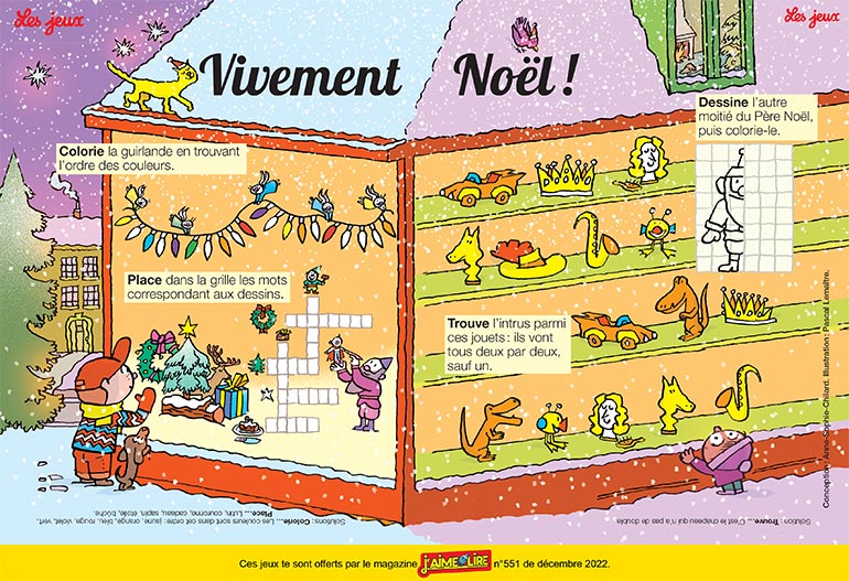 © Illustration : Pascal Lemaître. Vivement Noël !, J'aime lire, n°551, décembre 2022.