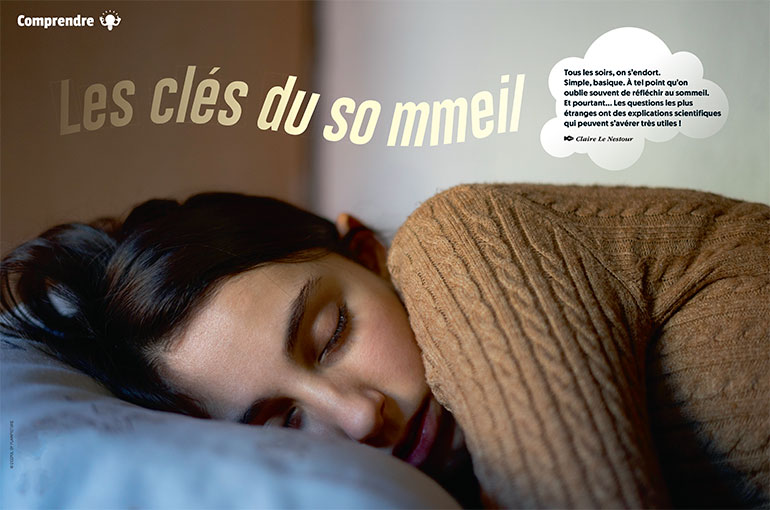 Les clés du sommeil. Extrait du magazine Phosphore n°545, 1er janvier 2023. © Photo : Deepol by Plainpicture.