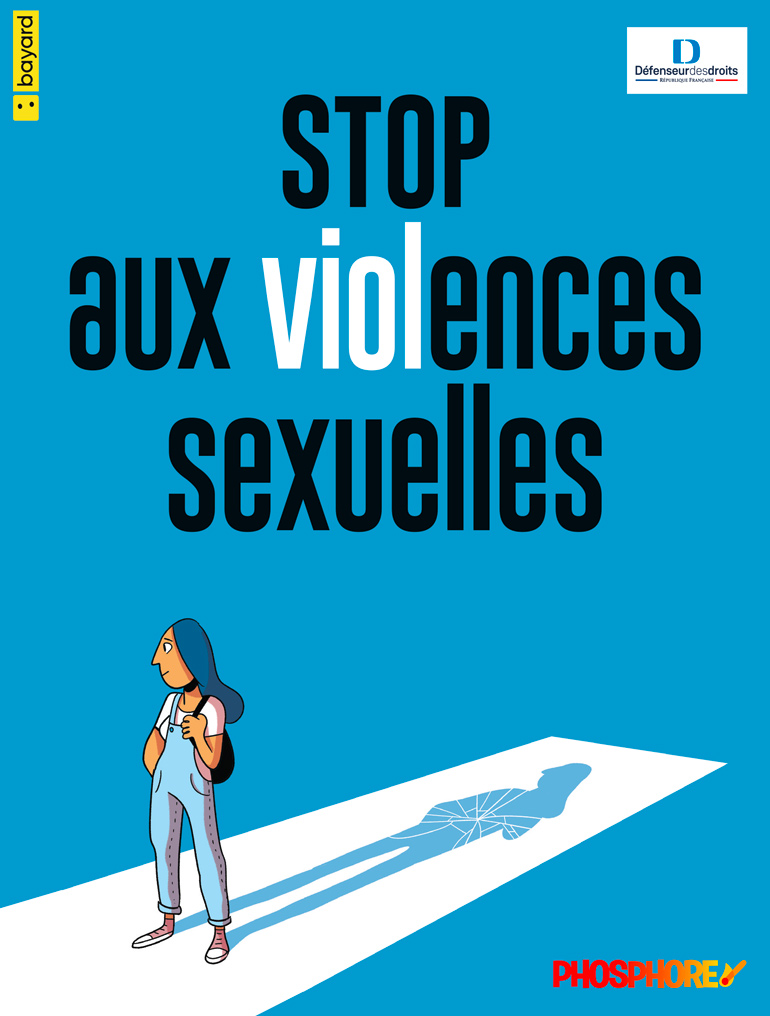 Stop aux violences sexuelles, un livret du magazine Phosphore n°549, 1er mars 2023. Illustration : Alix Garin.