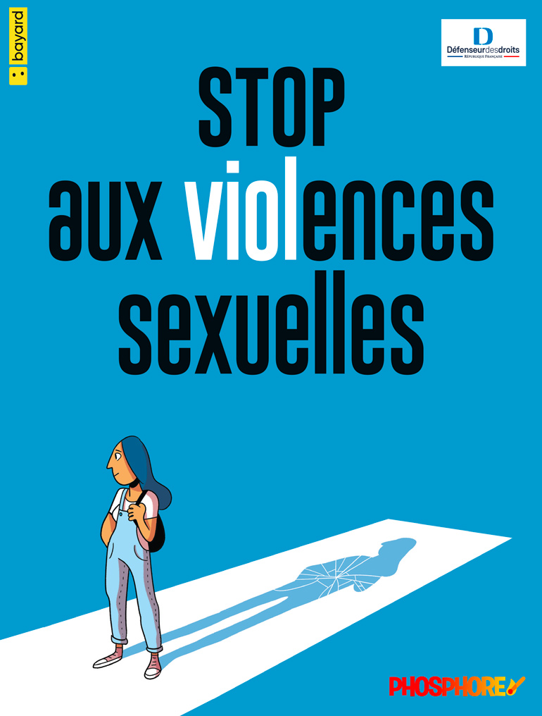 Stop aux violences sexuelles, un livret du magazine Phosphore n°549, 1er mars 2023. Illustration : Alix Garin.