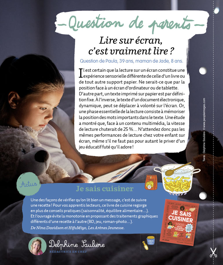 Lire sur écran, c'est vraiment lire ? Mes premiers J'aime lire n°247, mars 2023.