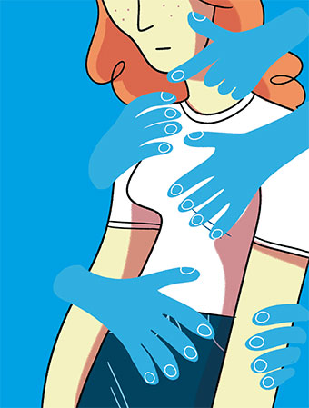 À la base, il y a le consentement. Livret Stop aux violences sexuelles. Phosphore n°549, 1er mars 2023. Illustration : Alix Garin.