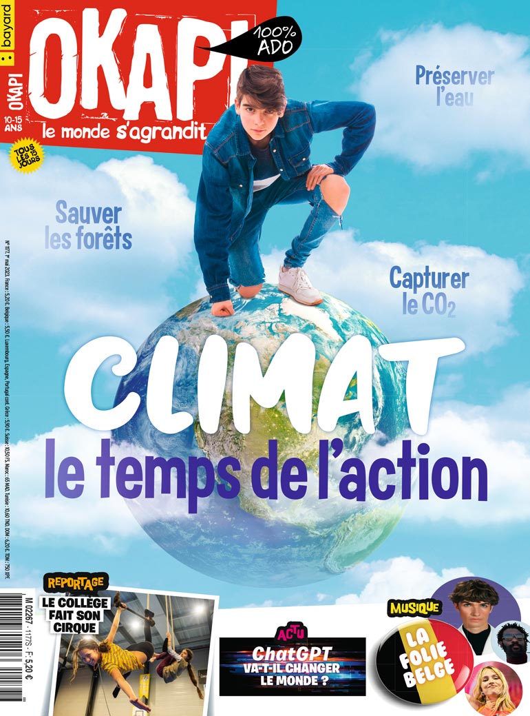 Couverture du magazine Okapi n°1177, 1er mai 2023.