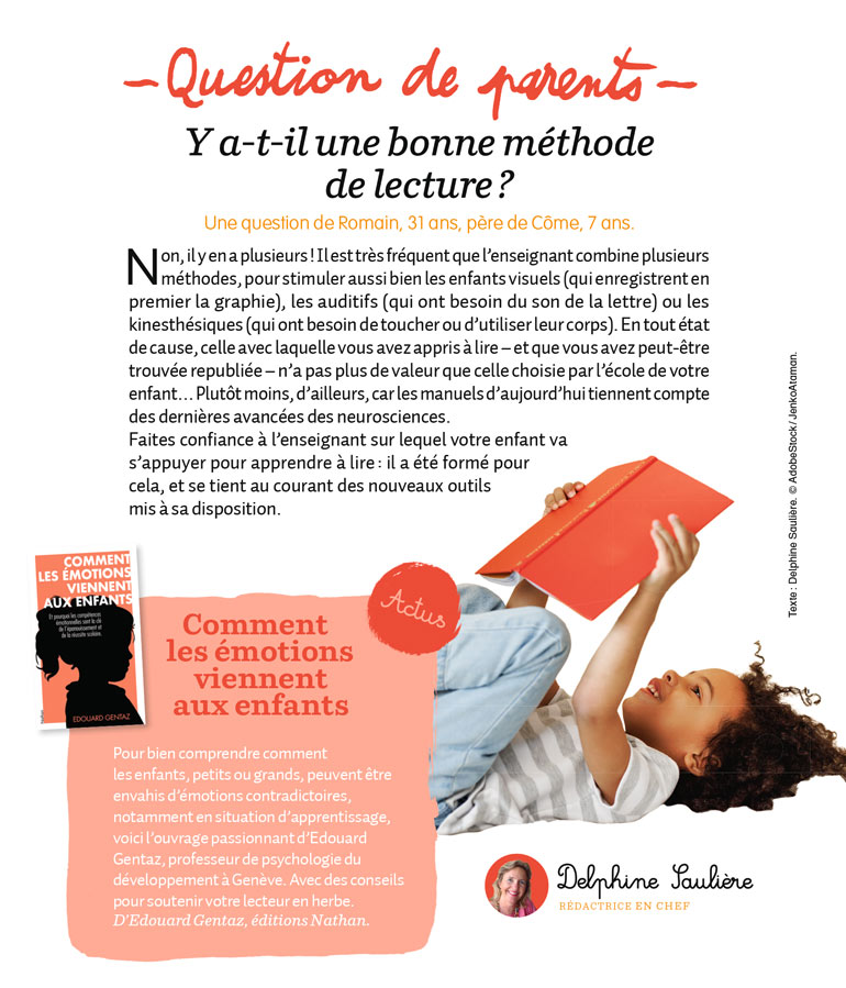 “Y a-t-il une bonne méthode de lecture ?”, Mes premiers J'aime lire n° 250, juin 2023. Texte : Delphine Saulière. © AdobeStock/JenkoAtaman.