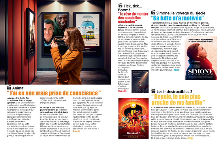 Animal, Tick, tick… Boom !… Le film qui a changé ma vie, article extrait du magazine Phosphore n°555, 1er juin 2023. Images : les stagiaires de la rédaction.