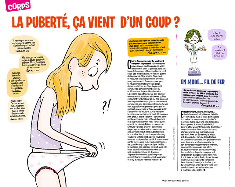 Le hors-série du magazine Okapi : 100 questions de filles et garçons. Été 2023.