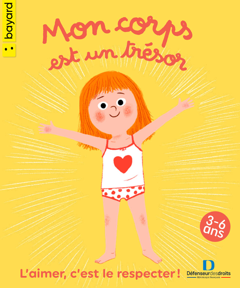 Livret “Mon corps est un trésor” pour les enfants de 3 à 6 ans. Illustrations : Thierry Manes.