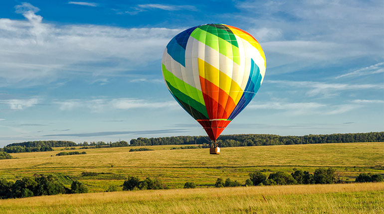 Survol en montgolfière