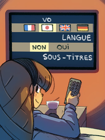 Langues, littératures et cultures étrangères ou régionales. Quelles spés sont faites pour toi ?, article extrait du magazine Phosphore n°563, 1er novembre 2023. © Illustration : Maliki.