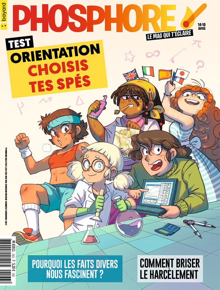 Couverture du magazine Phosphore n°563, 1er novembre 2023. Quelles spés sont faites pour toi ?