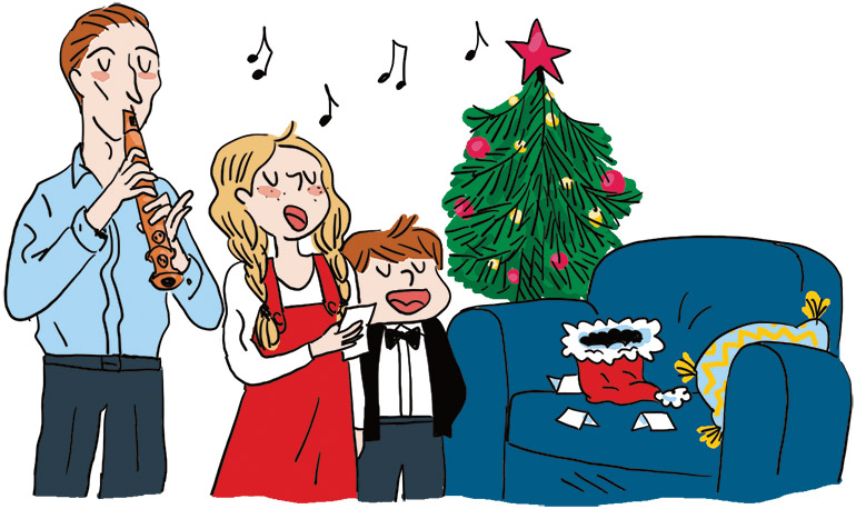 La chorale de Noël - Illustrations : Clotka. Supplément au n°610 de Pomme d'Api.