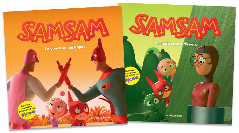 Couvertures livres SamSam Bayard Jeunesse : Le concours de Papas - La maîtresse a disparu