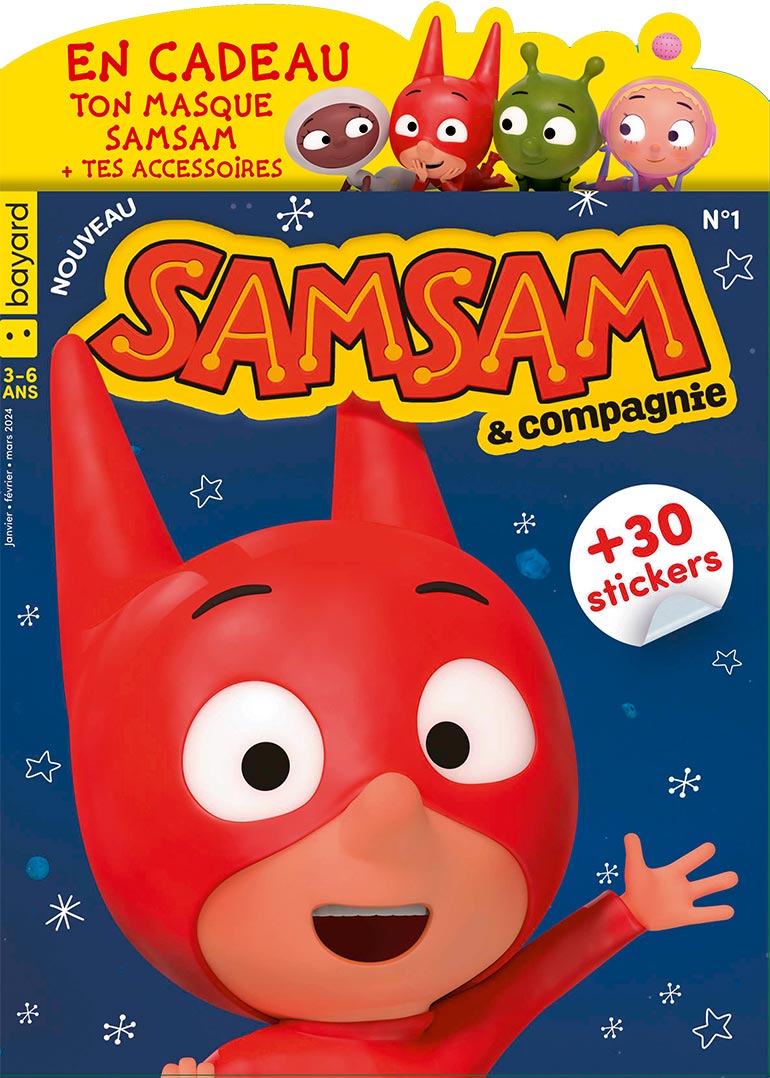 Couverture magazine SamSam & compagnie n°1 Bayard Jeunesse