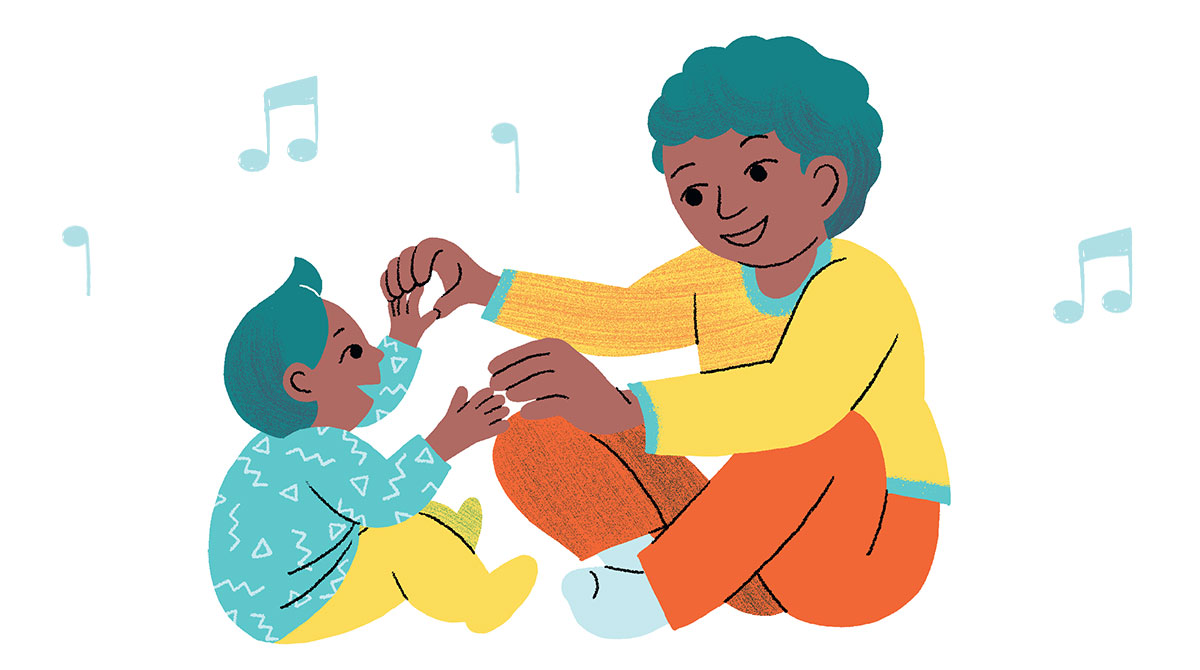 @ Illustration : Claire Perret. Les comptines, ces petites chansons qui font les délices des bébés, extrait du supplément pour les parents du magazine Popi n°449, janvier 2024.