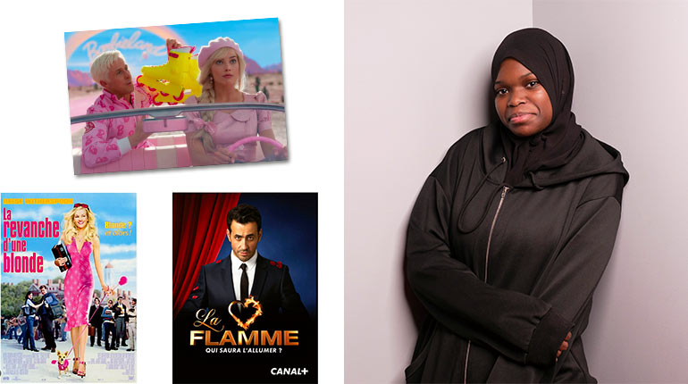 Aïssatou et les films : Barbie, La Revanche d’une blonde, La Flamme. Quel film te fait le plus rire ?, article extrait du magazine Okapi n°1197, 1er avril 2024. Photo : Gilles Leimdorfer - scène de film : YouTube.