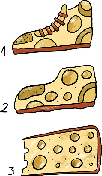 Tes pieds grattent et puent. Ça gratte, ça pue, ça pique, article extrait du magazine Phosphore n°573, 1er avril 2024. Illustration : Zoé Thouron.