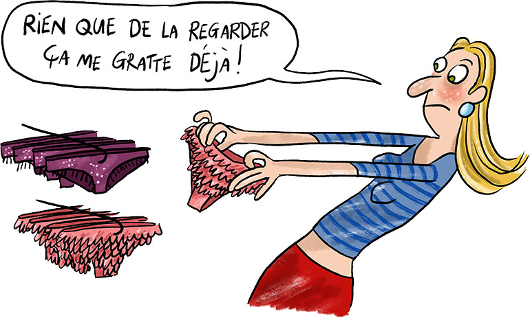 Hygiène des ados : “Ton vagin brûle et/ou démange”, conseils à lire dans “Ça gratte, ça pue, ça pique”, article extrait du magazine Phosphore n°573, 1er avril 2024. Illustration : Zoé Thouron.